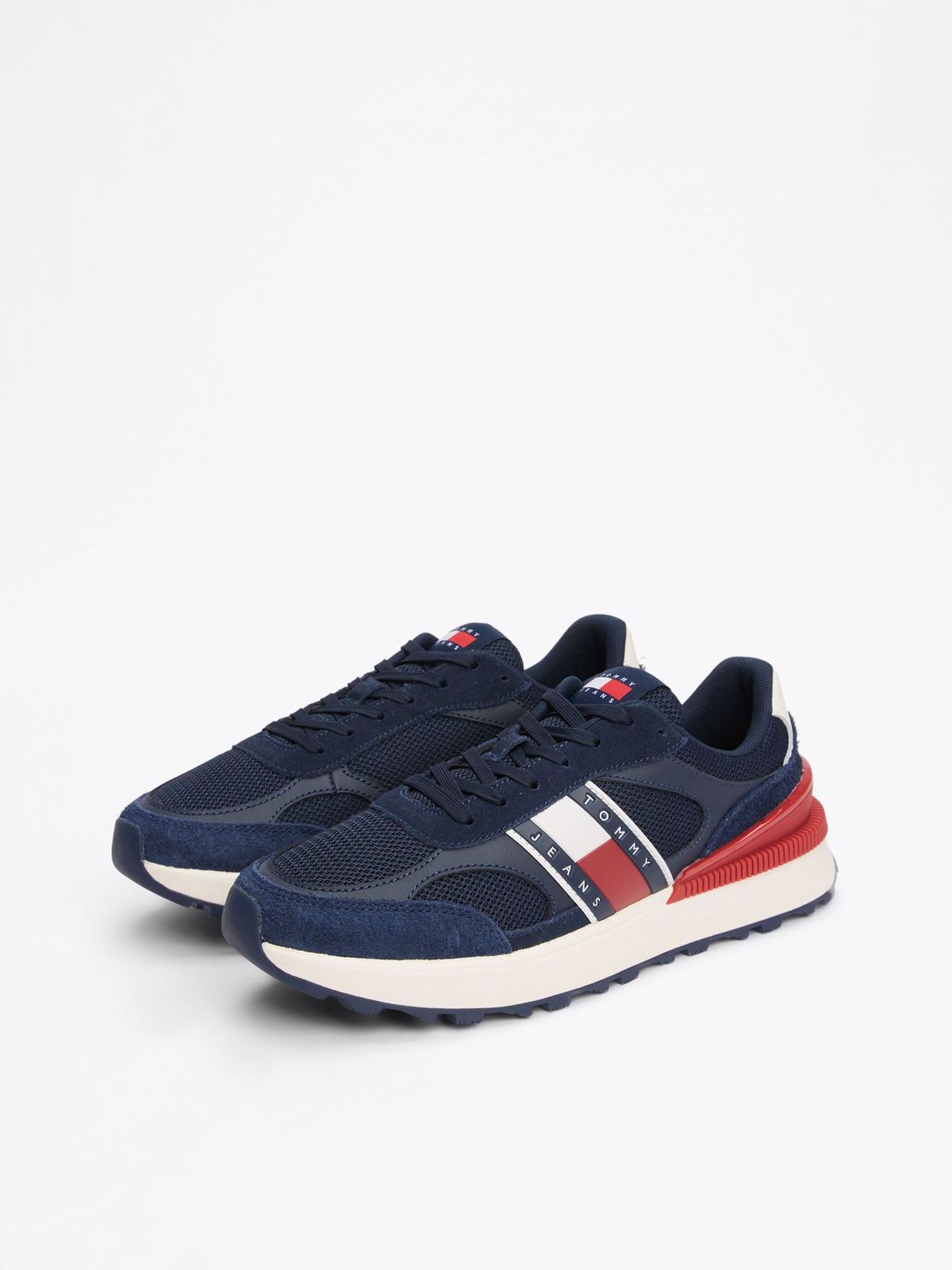 Tommy Jeans Suede Cleat Mixed Texture Trainers