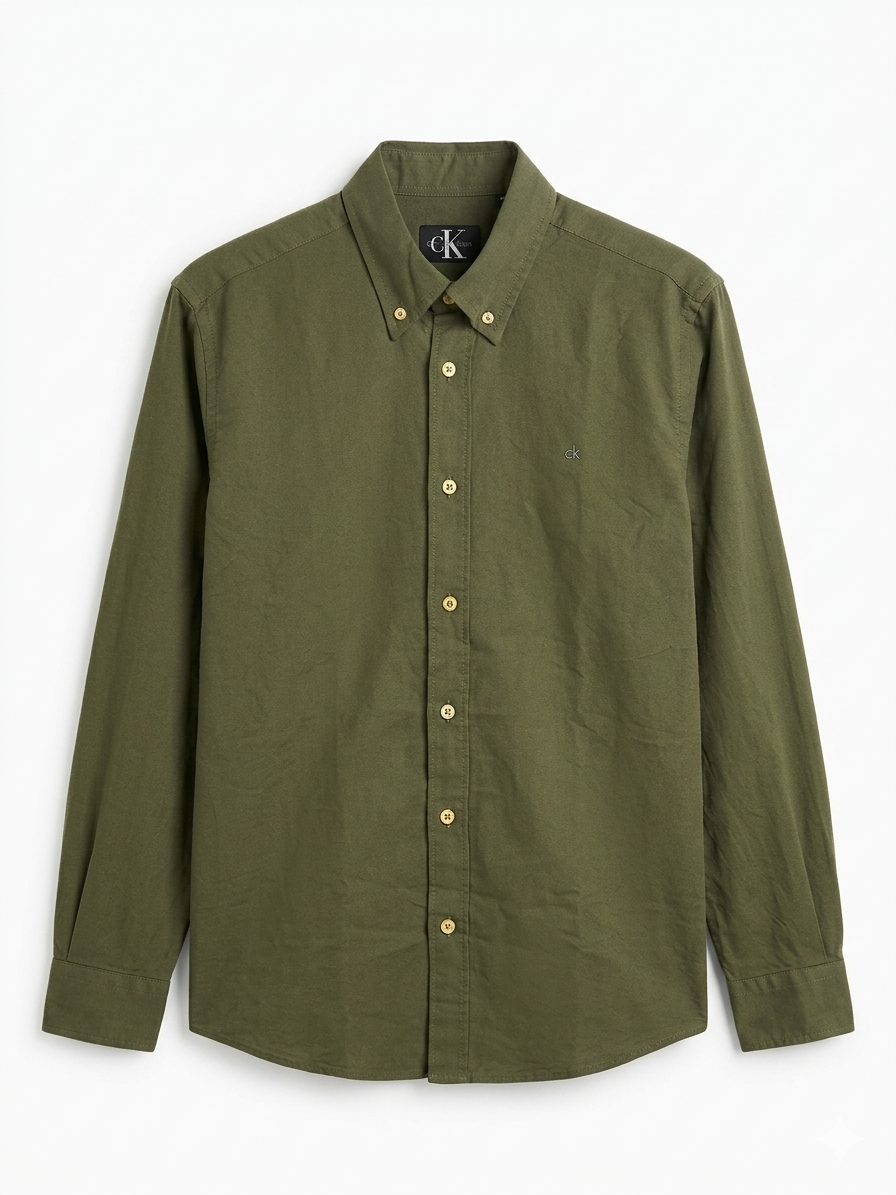 Calvin Klein logo-embroidered button-down shirt - Urban store