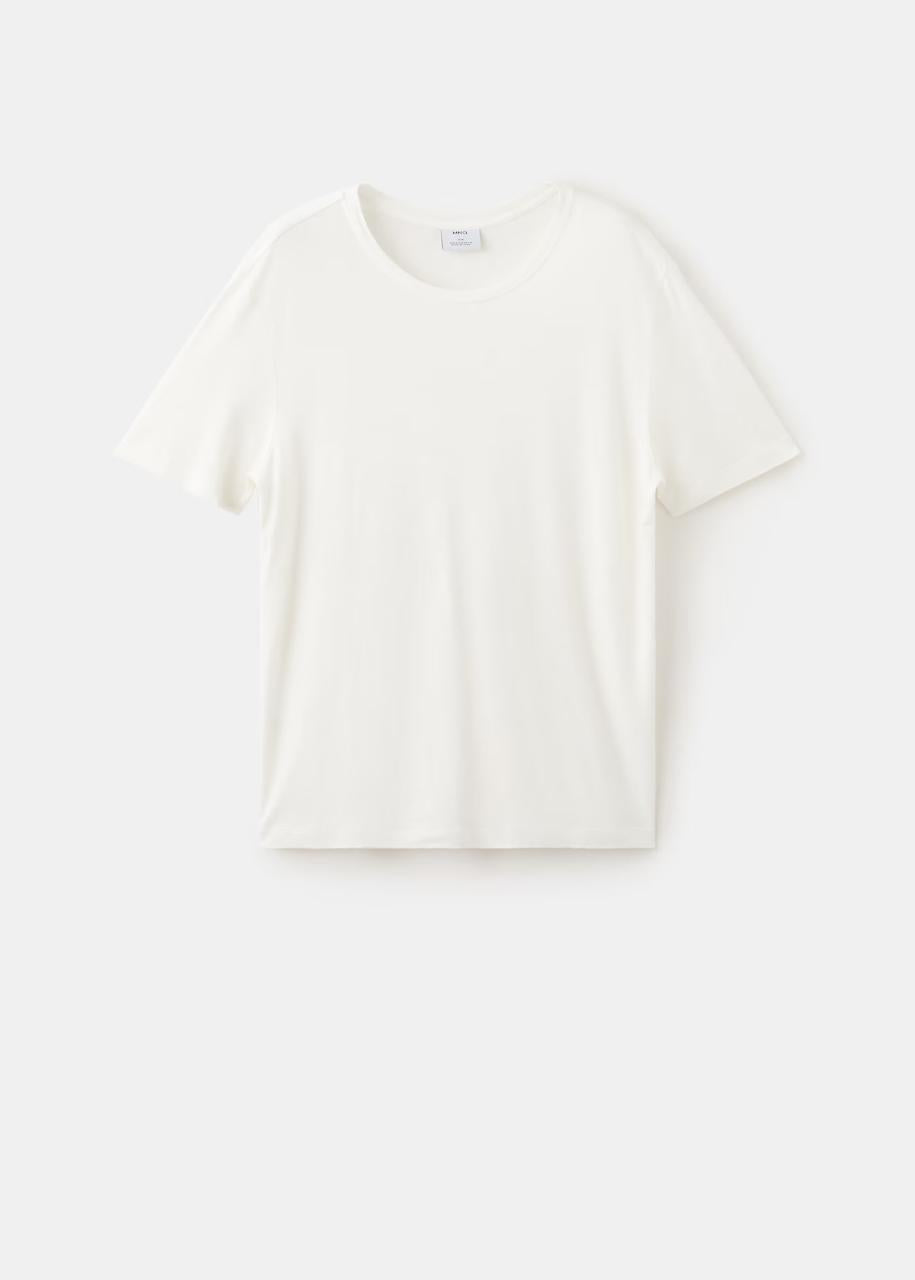 MANGO SLIM-FIT LINEN T-SHIRT - Urban store