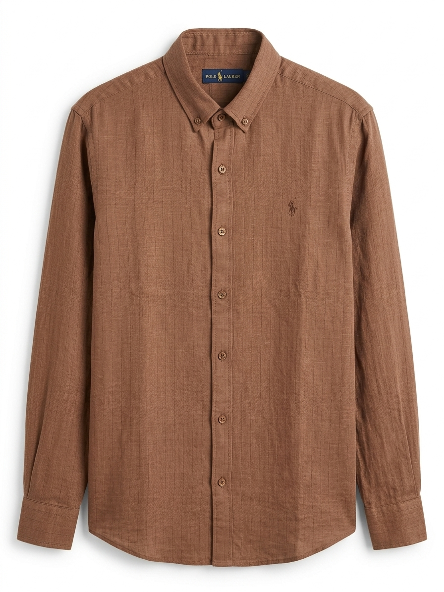 POLO RALPH LAUREN LINEN WITH THIN STRIPE SHIRT