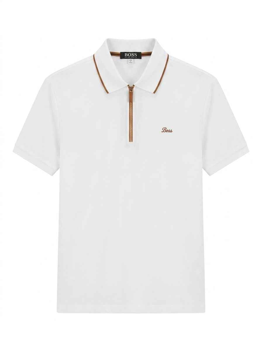 BOSS QUARTER ZIPPER POLO