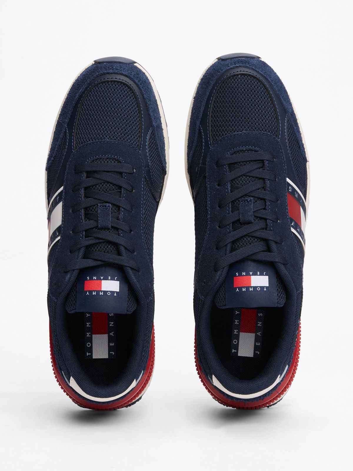 Tommy Jeans Suede Cleat Mixed Texture Trainers