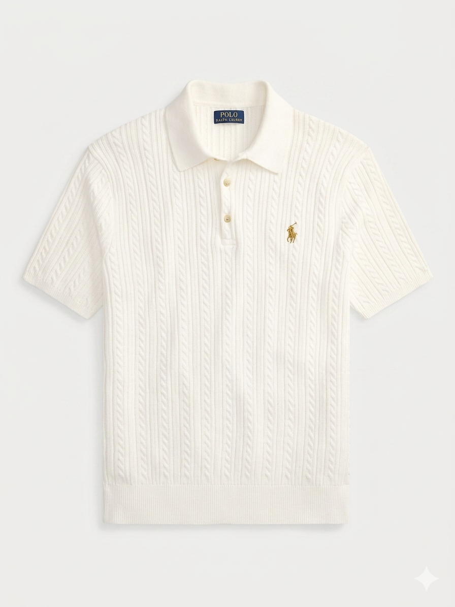 POLO RALPH LAUREN CABLE KNIT T-SHIRT
