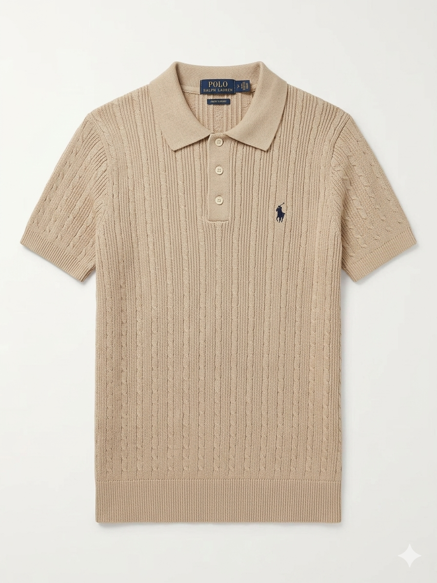 POLO RALPH LAUREN CABLE KNIT T-SHIRT