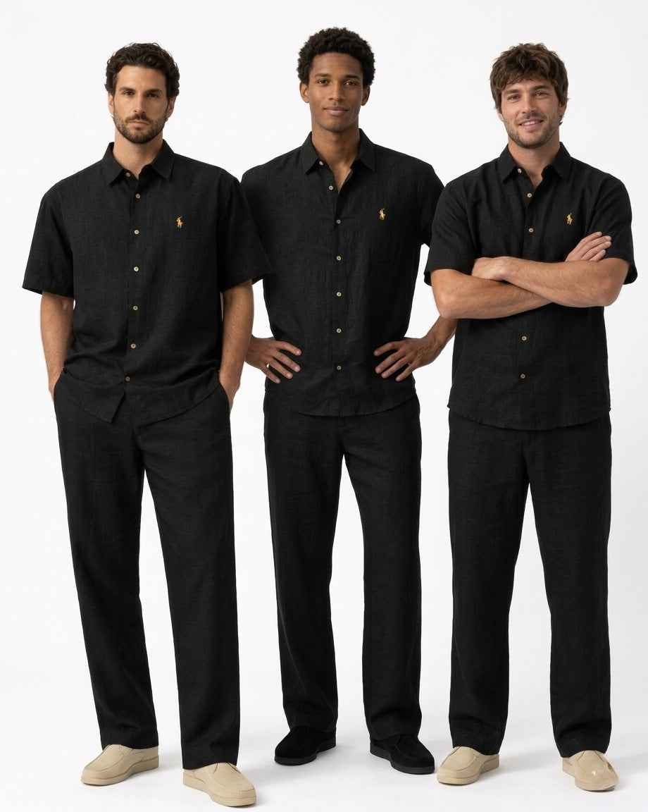 Polo Ralph Lauren Men’s Linen Short Sleeve Shirt & Linen Pants Set