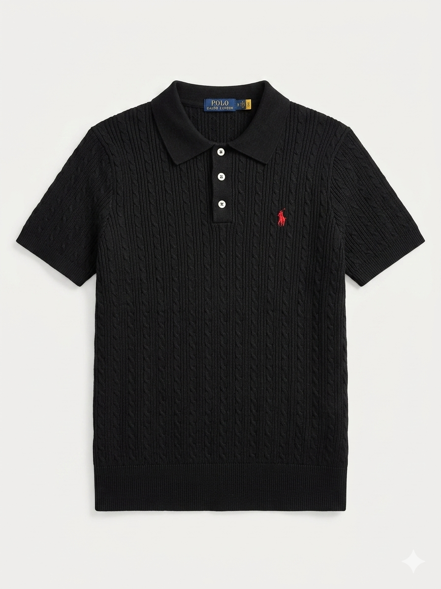 POLO RALPH LAUREN CABLE KNIT T-SHIRT