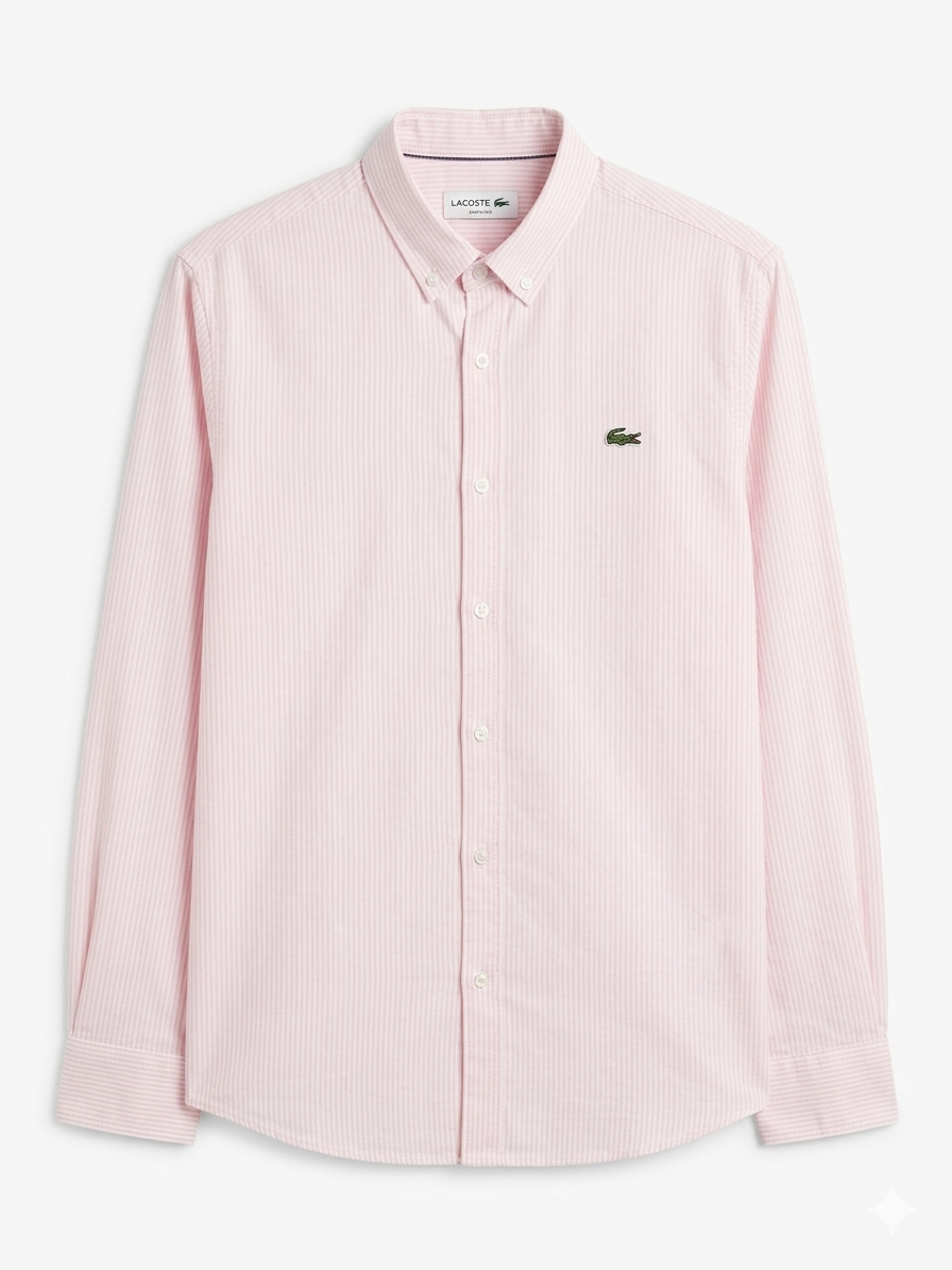LACOSTE STRIPED OXFORD SHIRT