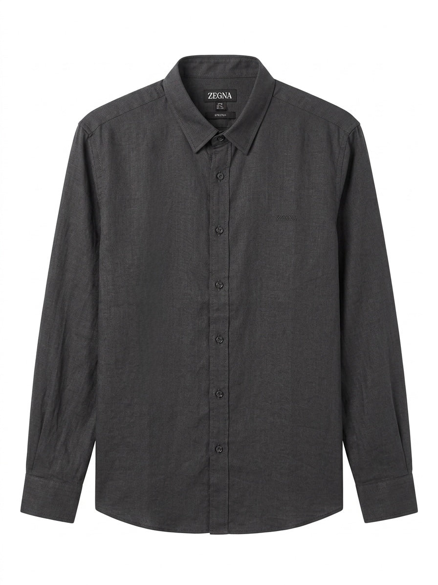 ZEGNA BASIC LINEN SHIRT