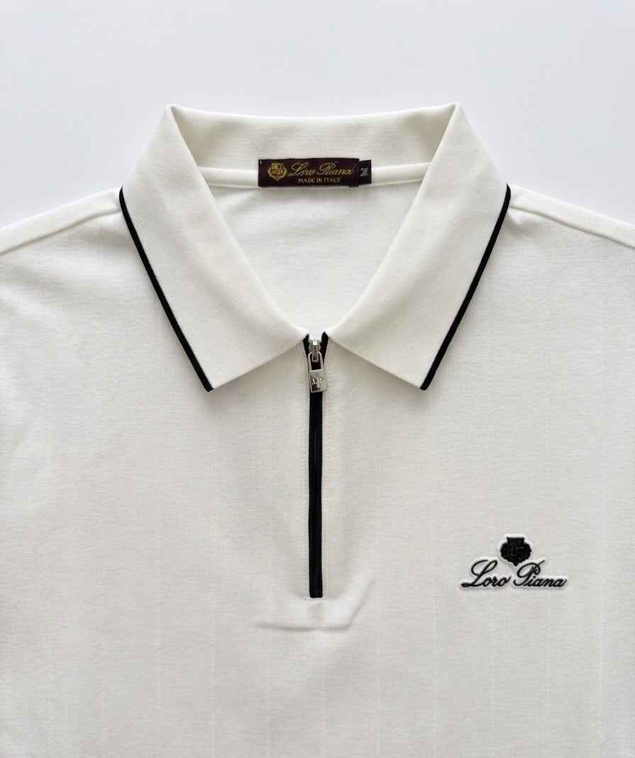 LORO PIANA WITH ZIP POLO SHIRT