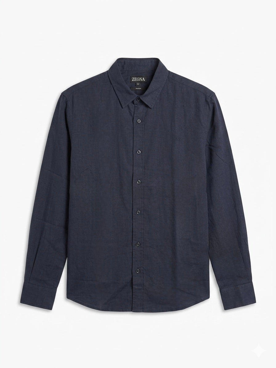 ZEGNA BASIC LINEN SHIRT