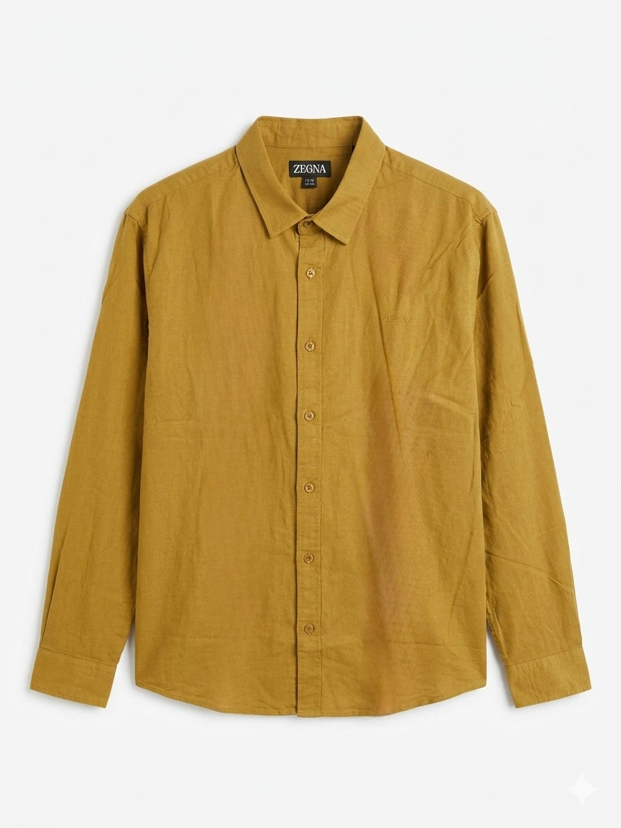 ZEGNA BASIC LINEN SHIRT