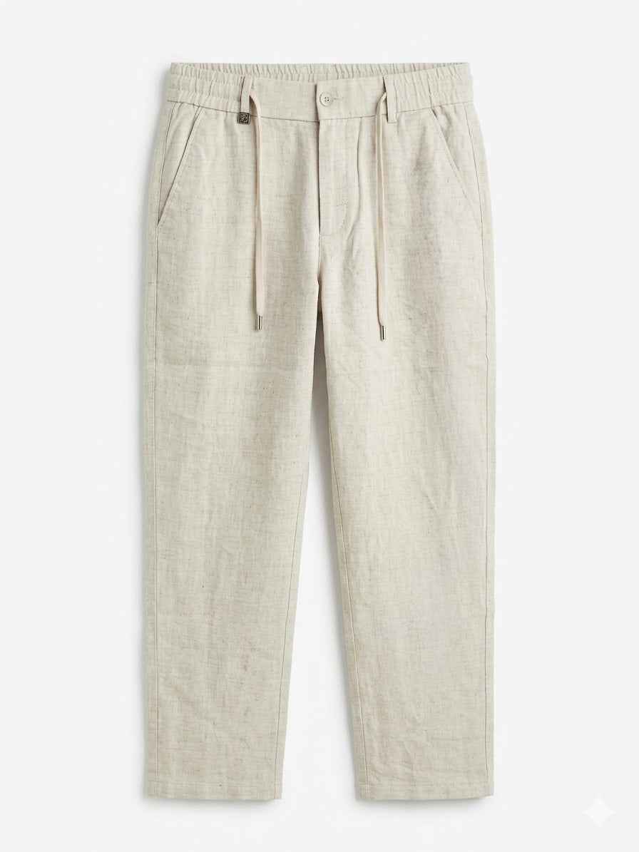 LORO PIANA RELAXED WITH METAL LOGO PANT