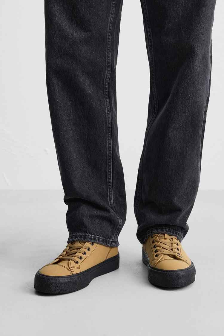 ZARA HIGH-TOP TRAINERS WITH TOPSTITCHING