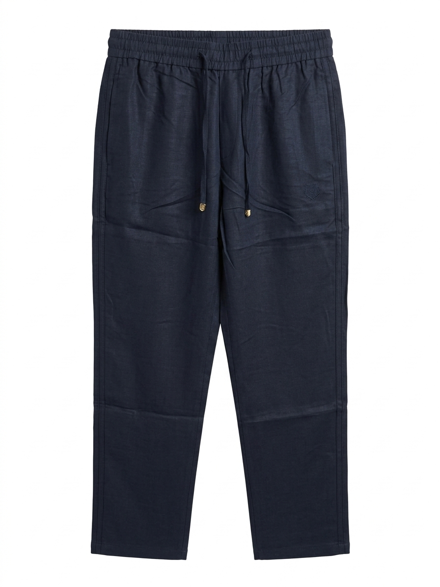 LORO PIANA WITH LOGO RELAXED LINEN PANT - Urban store