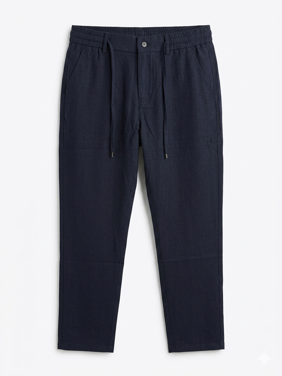 LORO PIANA WITH BUTTON RELAXED LINEN PANT - Urban store