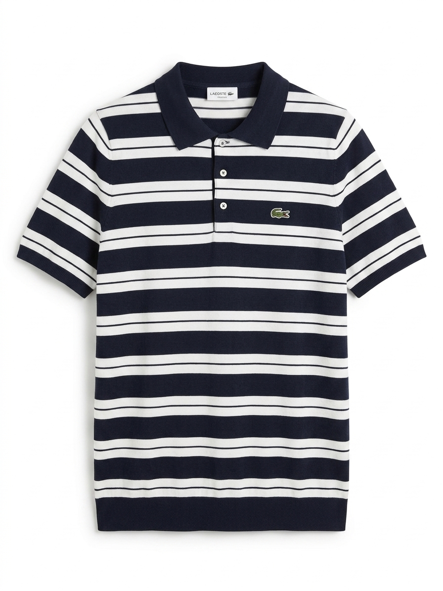 LACOSTE STRIPED FINE KNIT T-shirt