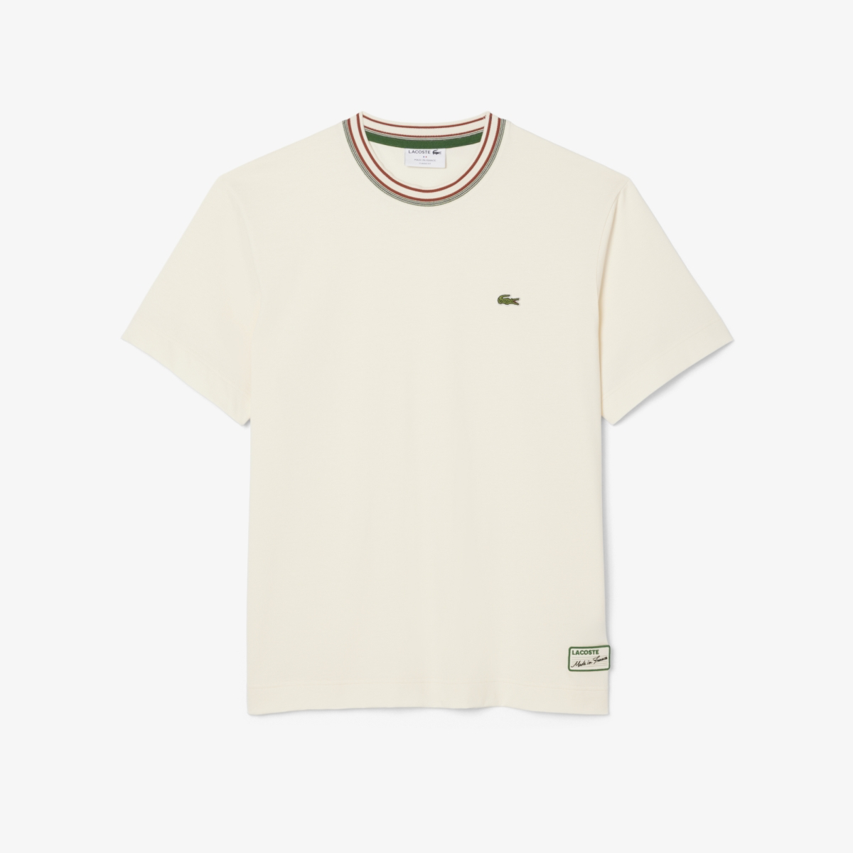 LACOSTE French Made Stripe Neck T-shirt