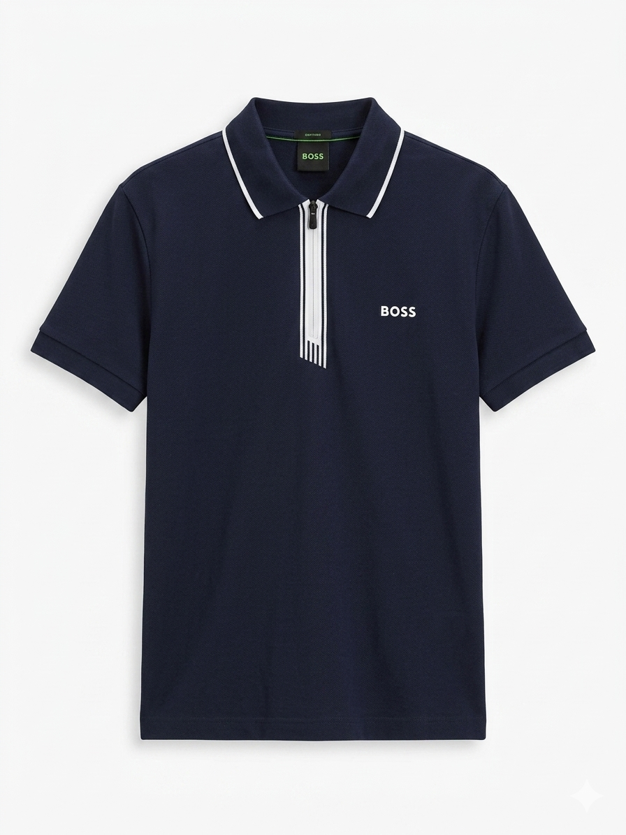 BOSS WITH ZIP PLACKET T-shirt