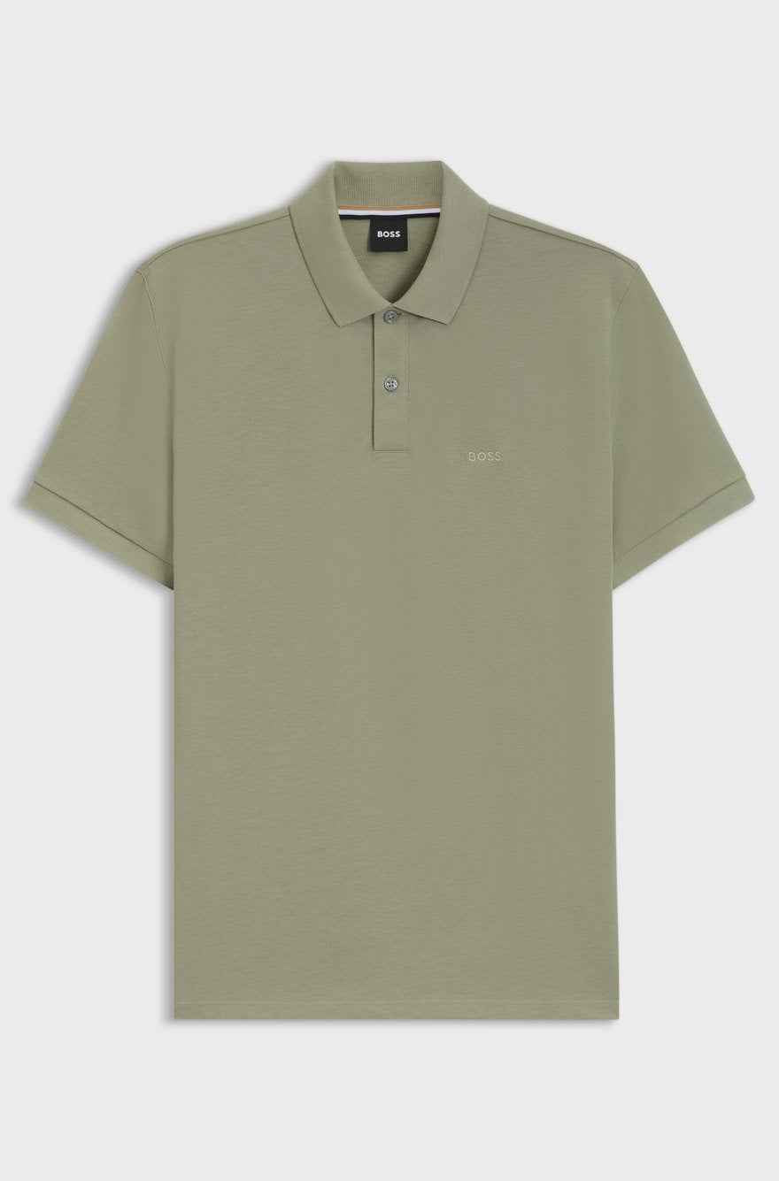 BOSS PALLAS POLO SHIRT IN COTTON PIQUÉ WITH LOGO DETAILS