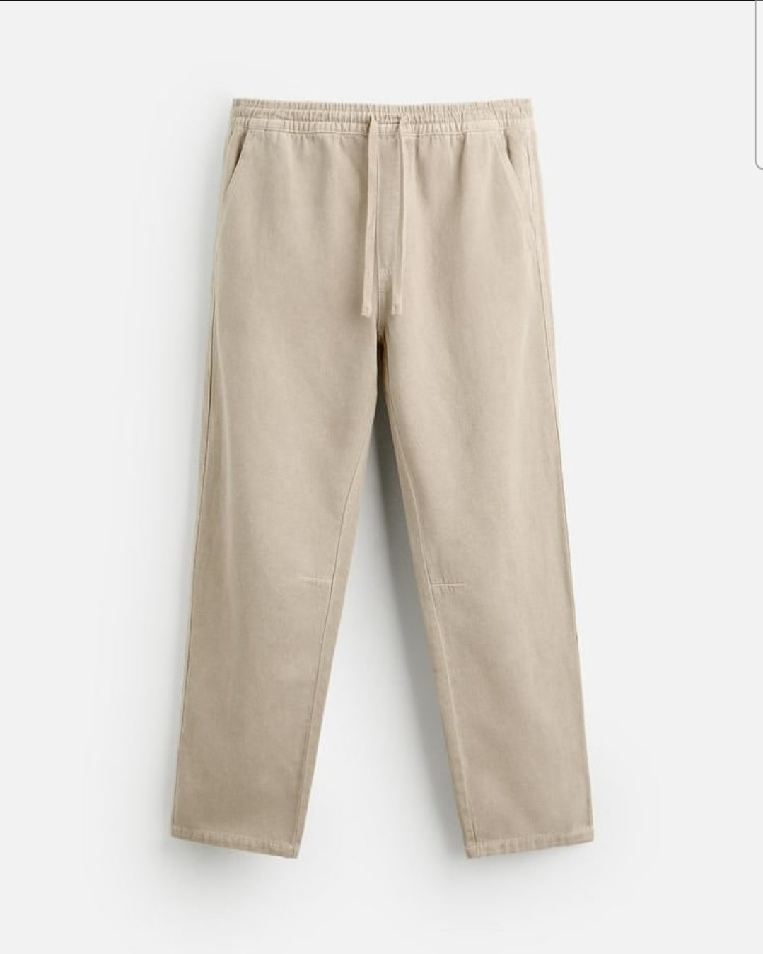 ZARA WASHED JOGGER WAIST TROUSERS