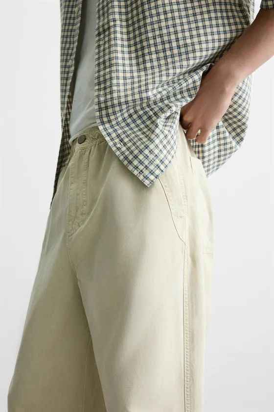 Zara distressed canvas trousers