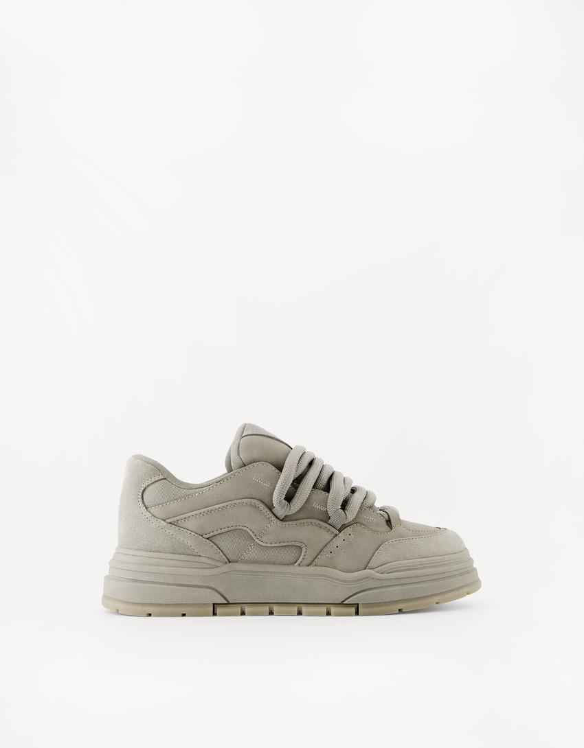 Bershka Multi-piece Chunky skater trainers