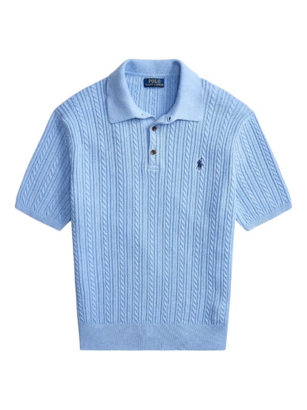POLO RALPH LAUREN Cable-Knit Cotton Short-Sleeve Jumper