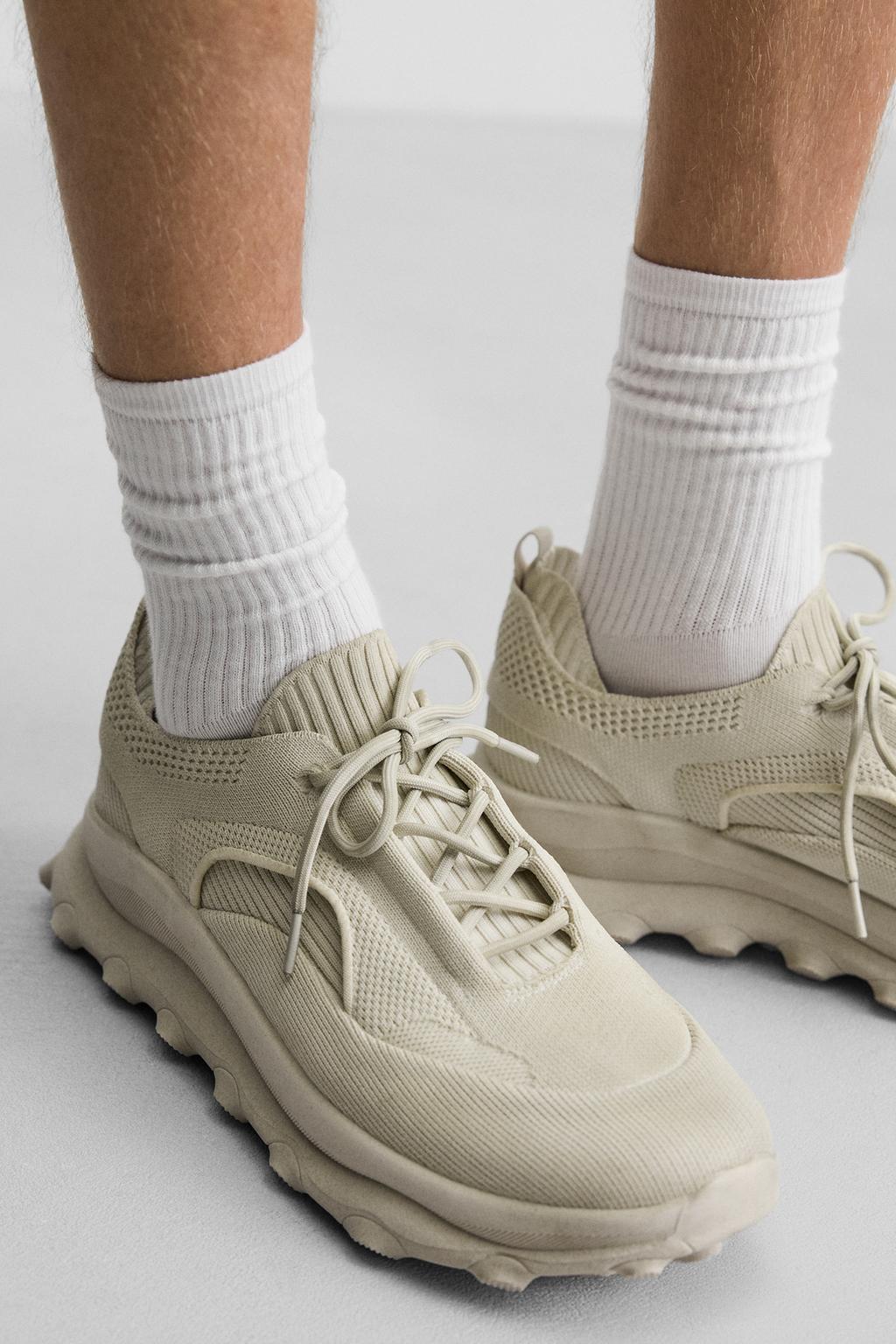 ZARA CHUNKY KNIT SNEAKERS