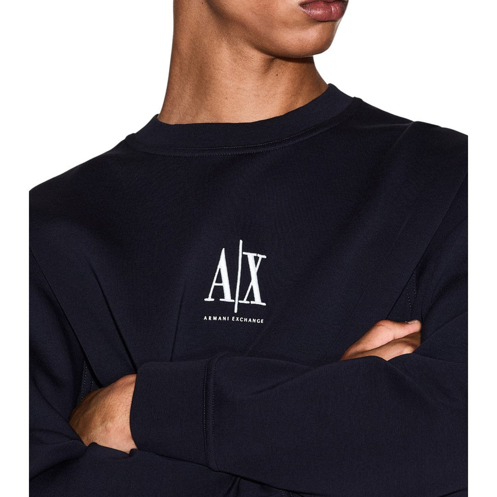 Armani Exchange Crewneck Sweatshirt With Embroidered Logo