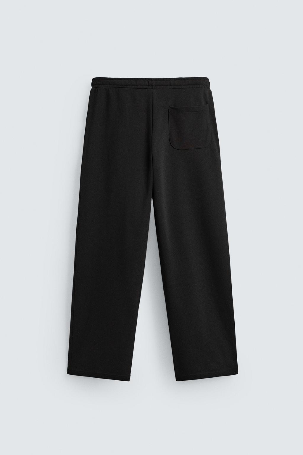 ZARA BASIC WIDE-LEG SWEATPANT JOGGERS
