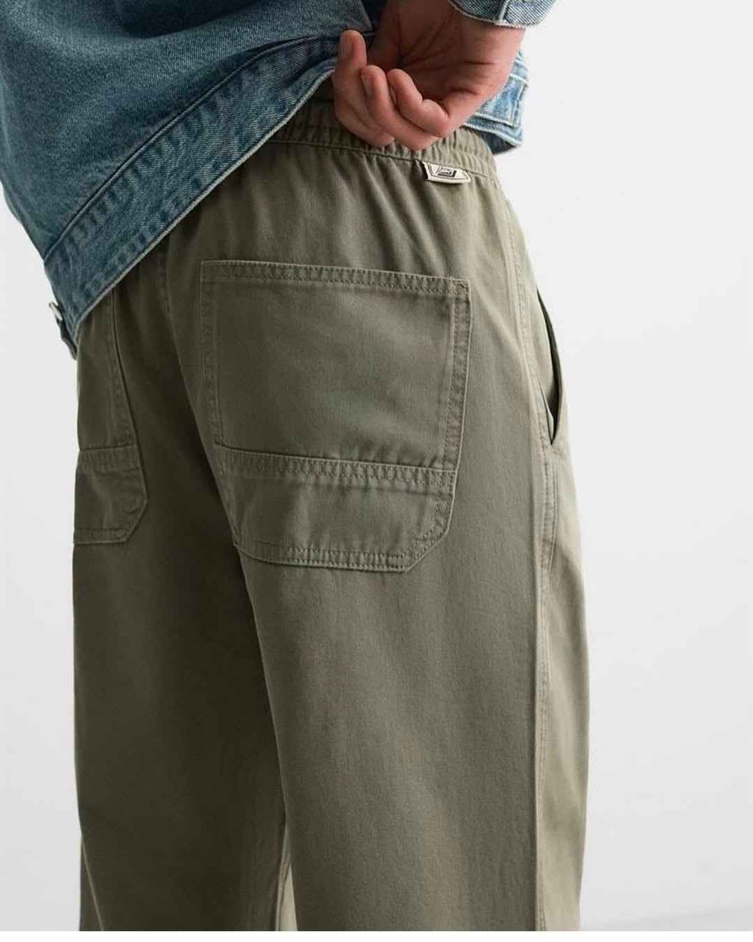 ZARA WASHED JOGGER WAIST TROUSERS