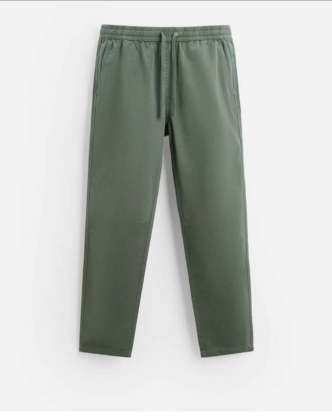 ZARA WASHED JOGGER WAIST TROUSERS