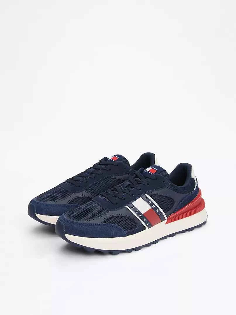 Tommy Jeans Suede Cleat Mixed Texture Trainers
