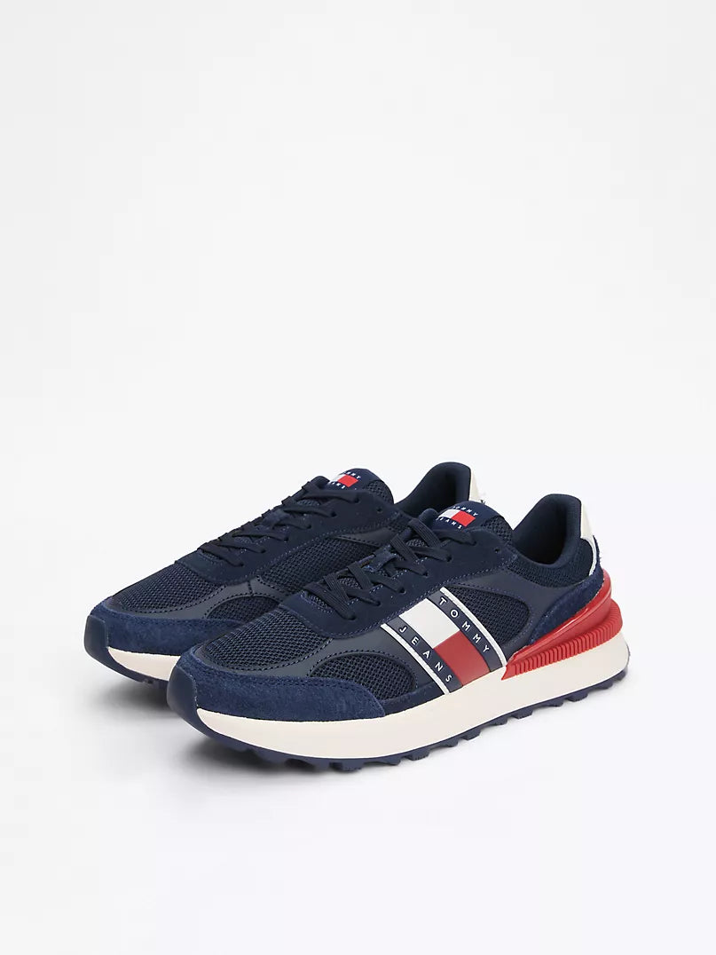 Tommy Jeans Suede Cleat Mixed Texture Trainers