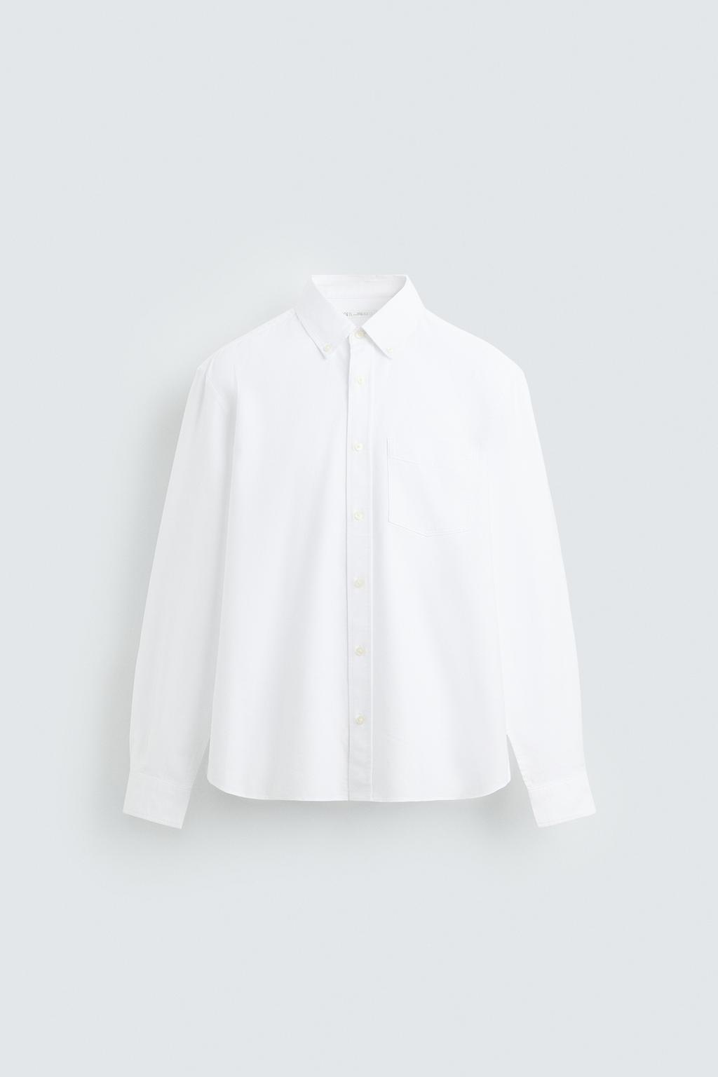 ZARA TEXTURED OXFORD SHIRT