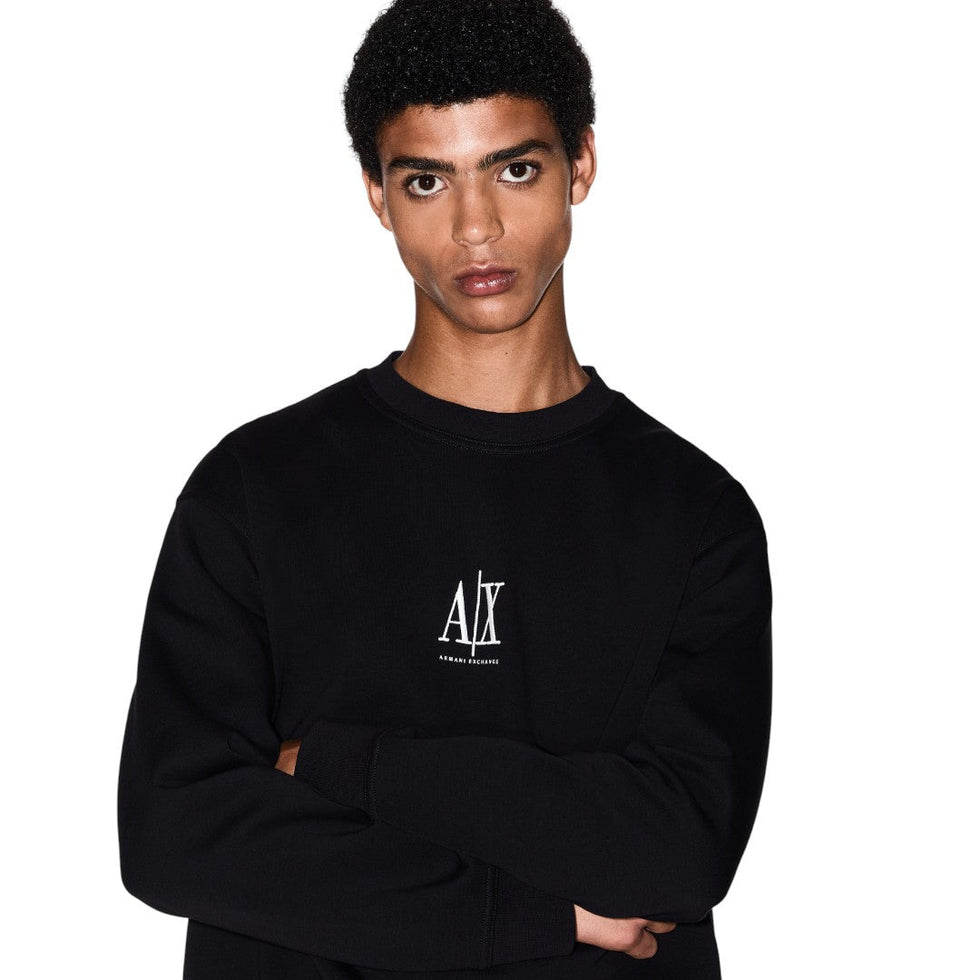 Armani Exchange Crewneck Sweatshirt With Embroidered Logo