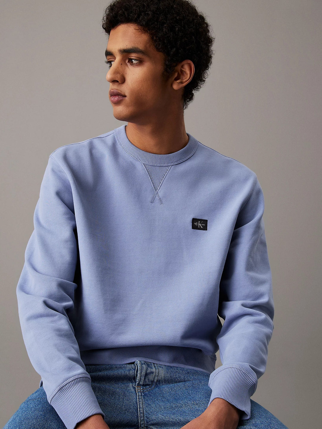Calvin Klein Terry Badge Sweatshirt in Tempest