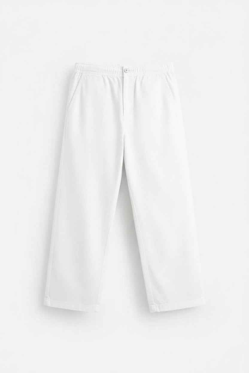 Zara distressed canvas trousers