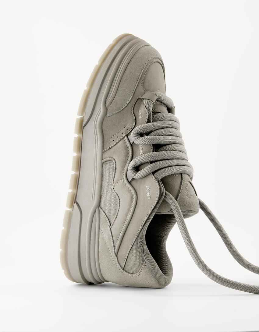 Bershka Multi-piece Chunky skater trainers