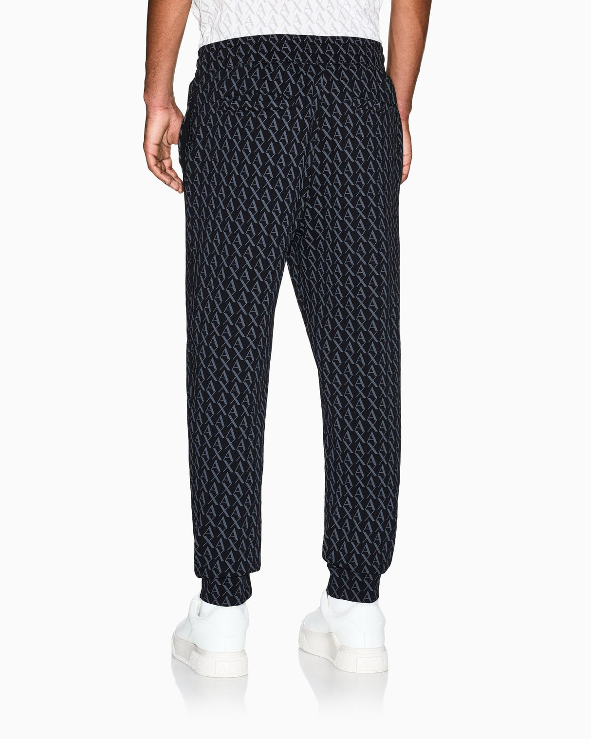 Armani Exchange French terry cotton joggers
