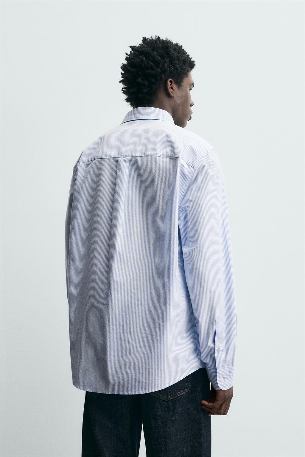 ZARA TEXTURED OXFORD SHIRT