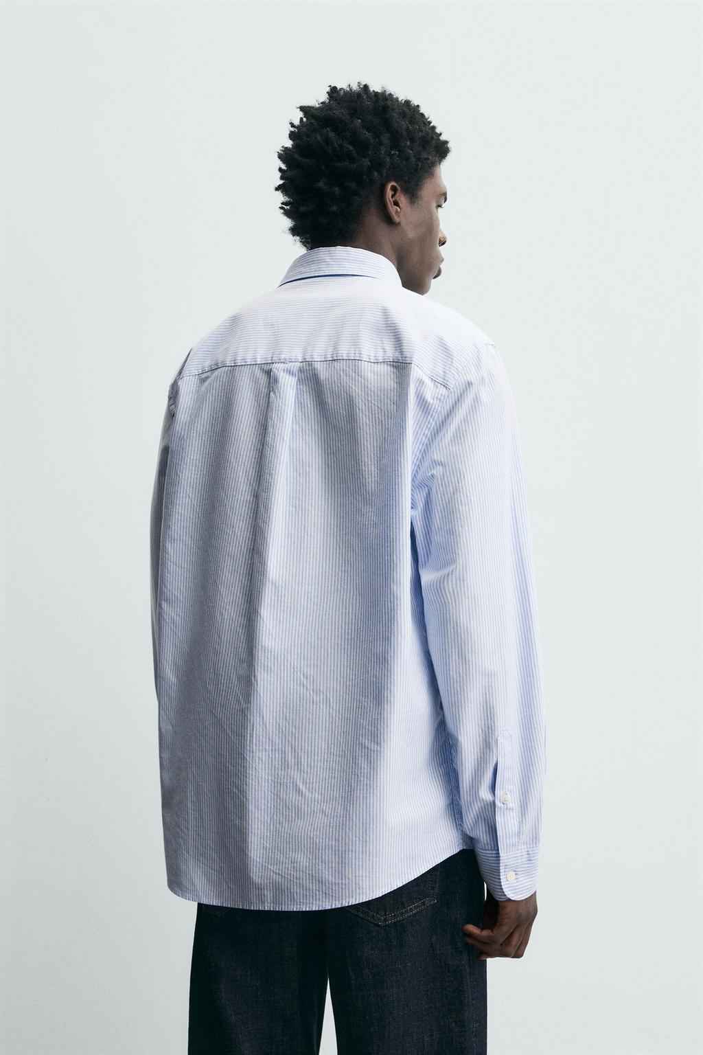 ZARA TEXTURED OXFORD SHIRT