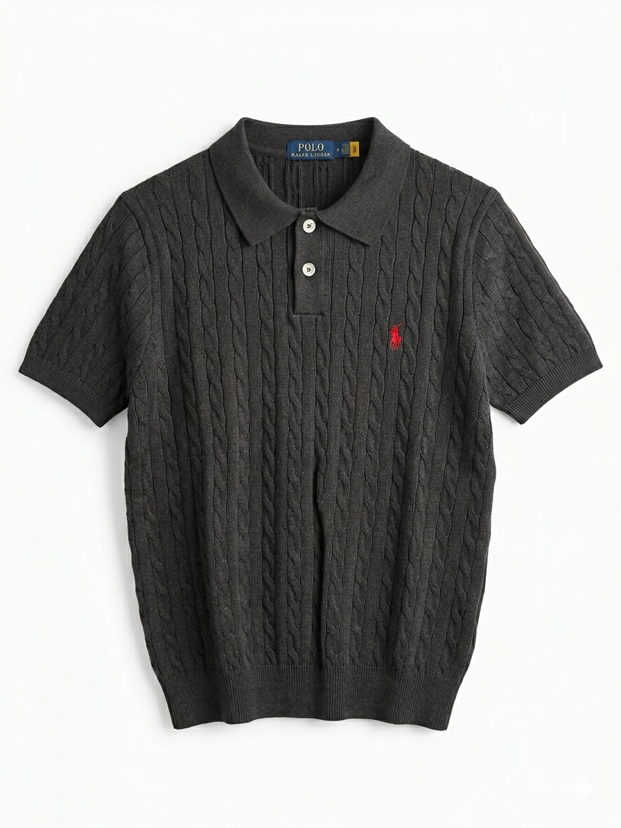 POLO RALPH LAUREN Cable-Knit Cotton Short-Sleeve Jumper
