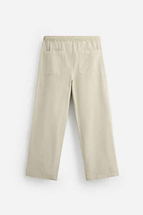 Zara distressed canvas trousers