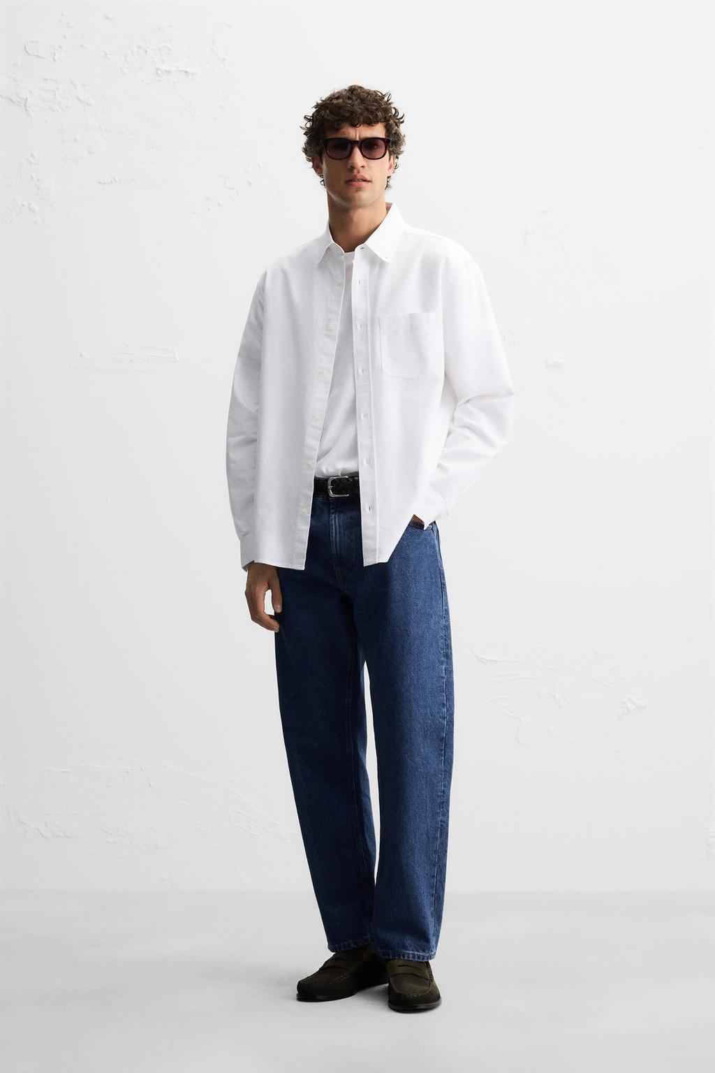 ZARA TEXTURED OXFORD SHIRT