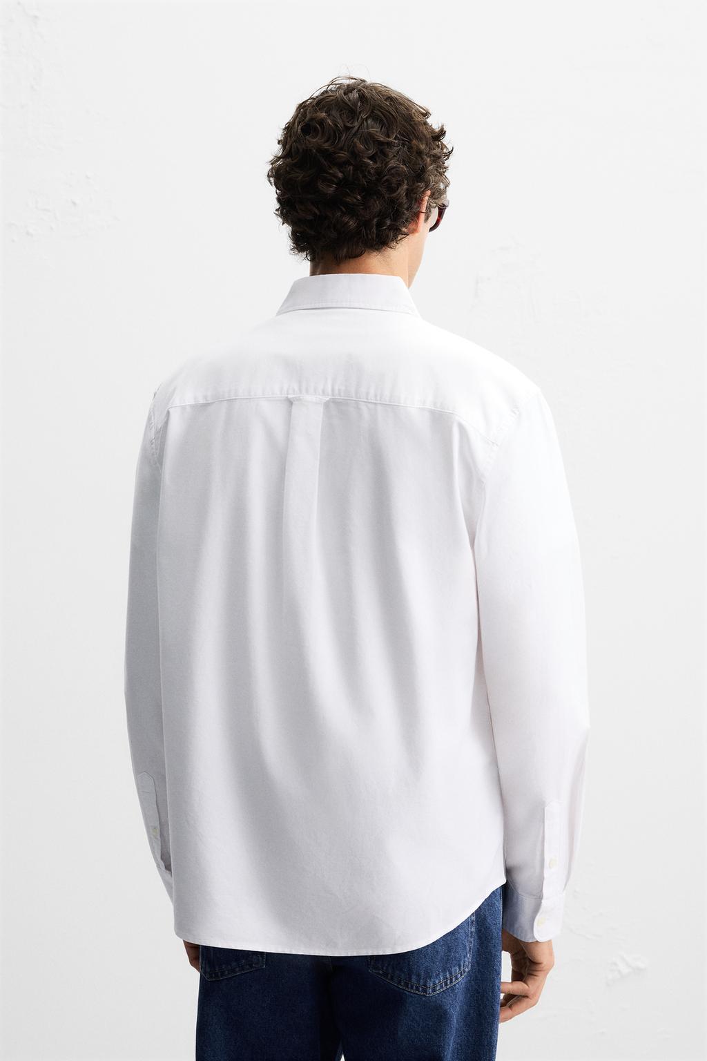 ZARA TEXTURED OXFORD SHIRT