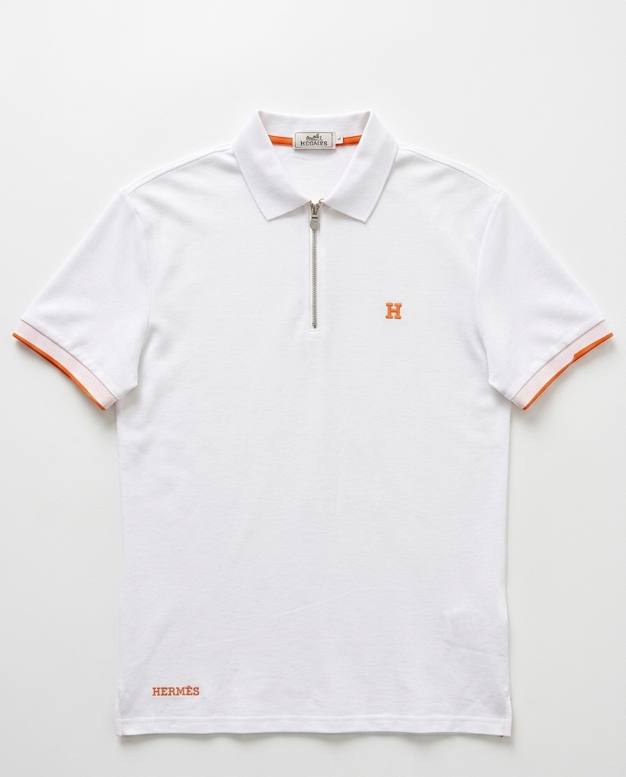 HERMES QUARTER ZIPPER POLO