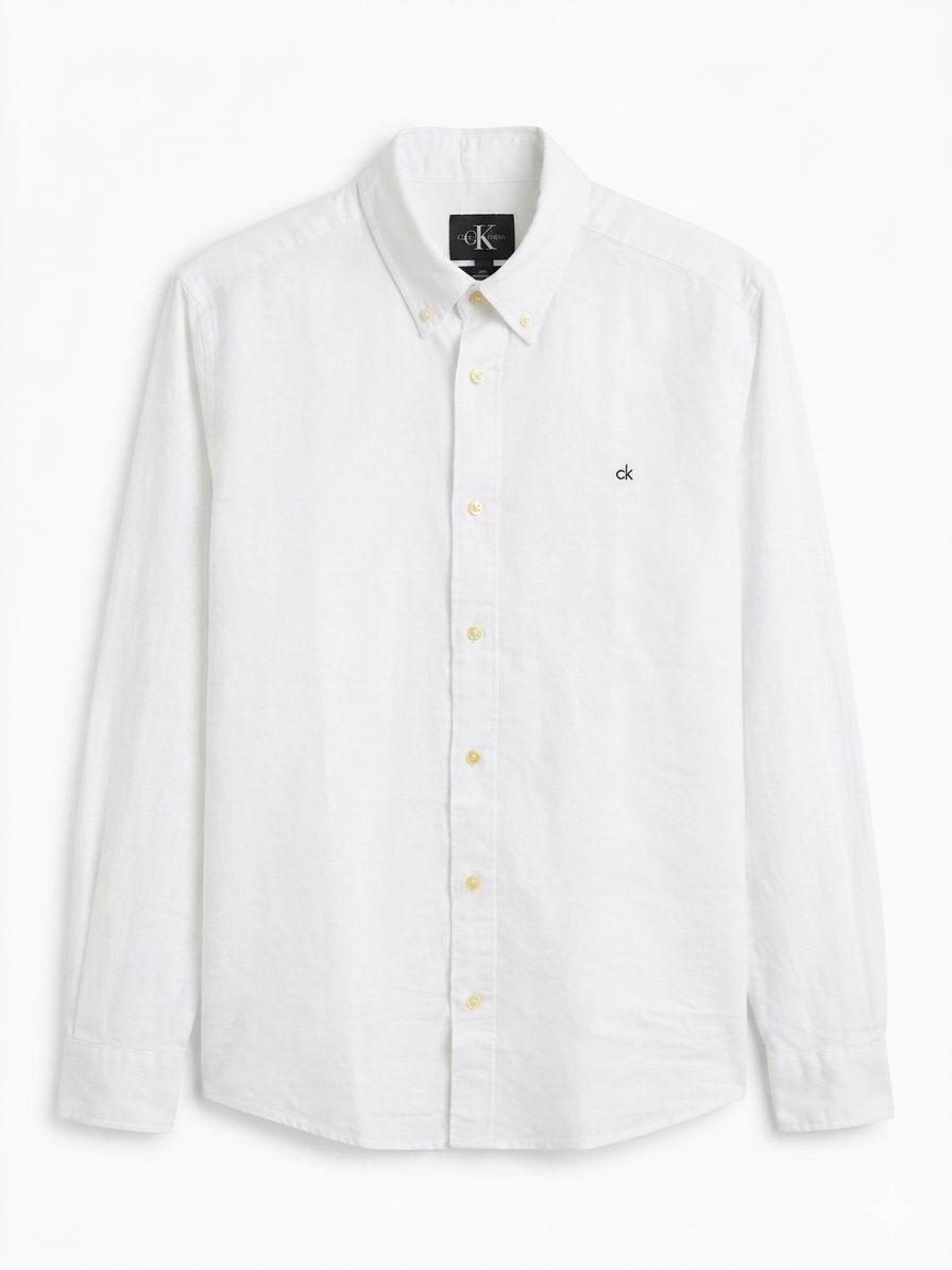Calvin Klein logo-embroidered button-down shirt - Urban store