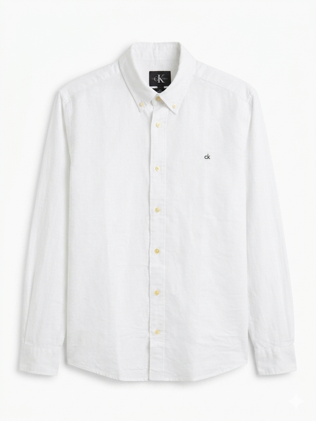 Calvin Klein logo-embroidered button-down shirt - Urban store