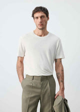 MANGO SLIM-FIT LINEN T-SHIRT